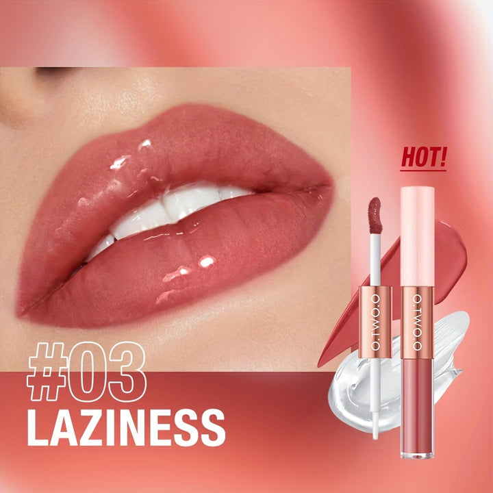 [Halloween trick or treat] O.TWO.O 2-in-1 Matte Lip Gloss Dual-effect Matte & Gloss Long-lasting Non-stick Cup Plump And Shiny Lip Makeup Daily Essential otwoo for Halloween - Total Trends Fusion