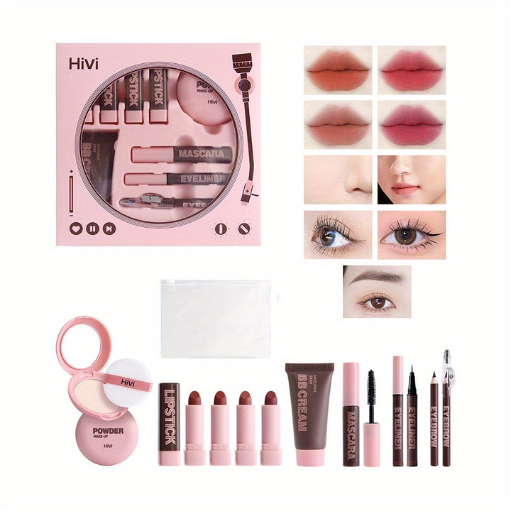 Makeup Kit All-in-one Makeup Gift Set For Women Full Kit, Include Face Setting Powder, BB Cream, Mascara, Eyeliner, Eyebrow Pencil, Lipstick Set, Ideal For Mother's Day Makeup Set - Total Trends Fusion