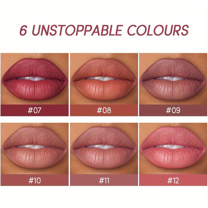 Matte Lipstick Set – 12 Colors Long-Lasting, Non-Stick Waterproof Lipstick & Lip Liner Set for Women