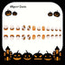 48pcs 2sets Halloween Themed Nail Tips - Vibrant Orange Glossy Square Short Press-On Nails with Adorable Pumpkin and Boo Pattern for Full Cover, Removable, and Reusable Nail Art Designs, Perfect for Parties and Daily Wear - Total Trends Fusion