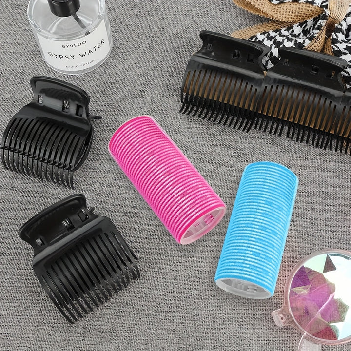 12 Curling Clips Set - Hot Curling, Root Lift, and Easy Styling Hair Accessories for Salon-Quality Curls - Total Trends Fusion