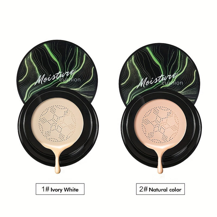 2pcs Mushroom CC Cream Hydrating Waterproof Long Lasting Air Cushion BB Cream Pore Invisible Face Makeup Foundation - Total Trends Fusion