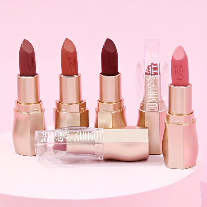 12-Color Matte Lipstick Collection – Highly Pigmented, Long-Lasting, Waterproof & Hydrating Nude Shades for All-Day Wear