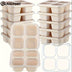 12 Pcs Bento Snack Containers 4 Divided Compartments Wheat Straw Snack Box with Lid Reusable Meal Prep Lunch Box Food Storage Containers for Adults Travel Work - Total Trends Fusion