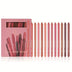 Pudaier 12 Pcs Lippie Pencil Waterproof Sweatproof Lip Liner Easy Coloring Non-fading Color Rendering Lip Makeup Set - Total Trends Fusion