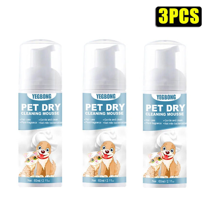 1-4PCS Pet Dry Shampoo Cat Dog Bath Dry Cleaning Foam Body Wash Leave-in Deodorant Pet Supplies Pet Products Pet Dry Shampoo