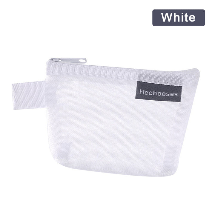 Transparent Mesh Portable Cosmetic Bags Mini Coin Bags Purse ID Credit Card Holder Key Earphone Storage Bag Small Makeup Pouch