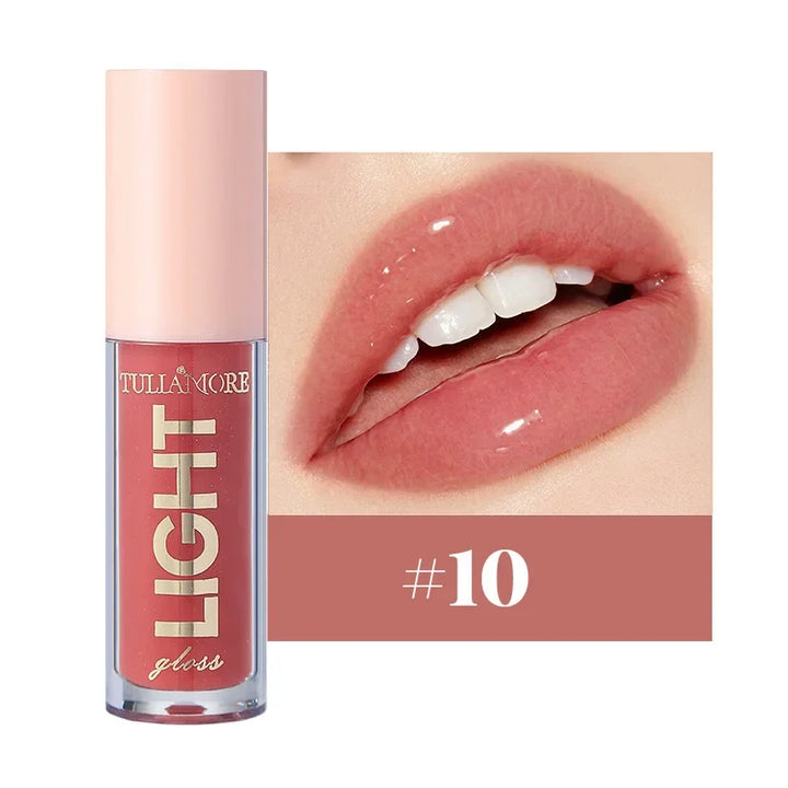 12-Color Lip Gloss Waterproof Long-lasting Moisturizing Lipstick Mirror Nude Lip Gloss Plain Lip Gloss Oil - Total Trends Fusion