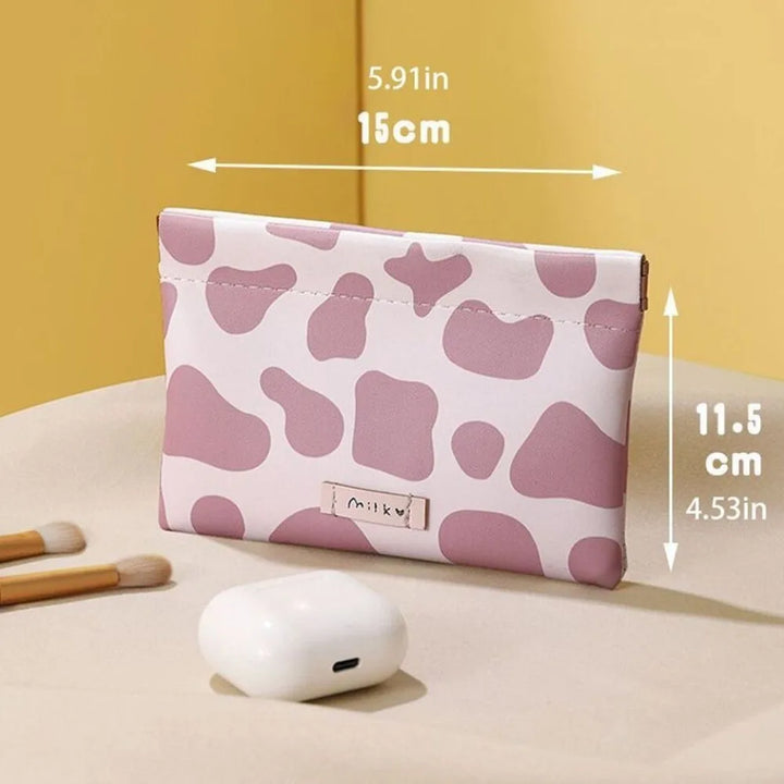 Cow Picture Makeup Bag New High-quality Mini Sanitary Napkin Storage Bag Coin Purse Girls - Total Trends Fusion