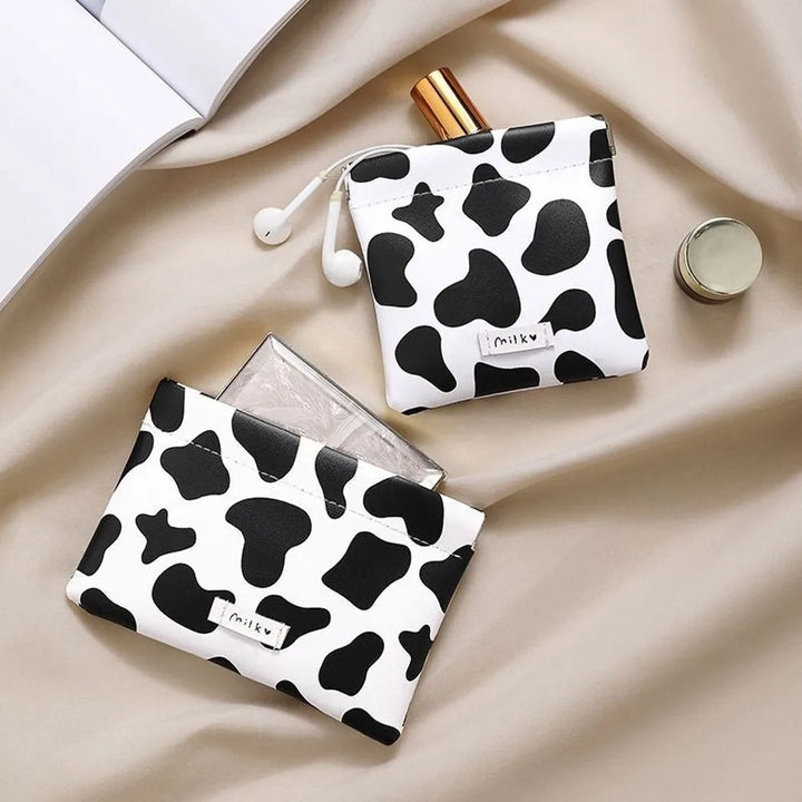 Cow Picture Makeup Bag New High-quality Mini Sanitary Napkin Storage Bag Coin Purse Girls - Total Trends Fusion