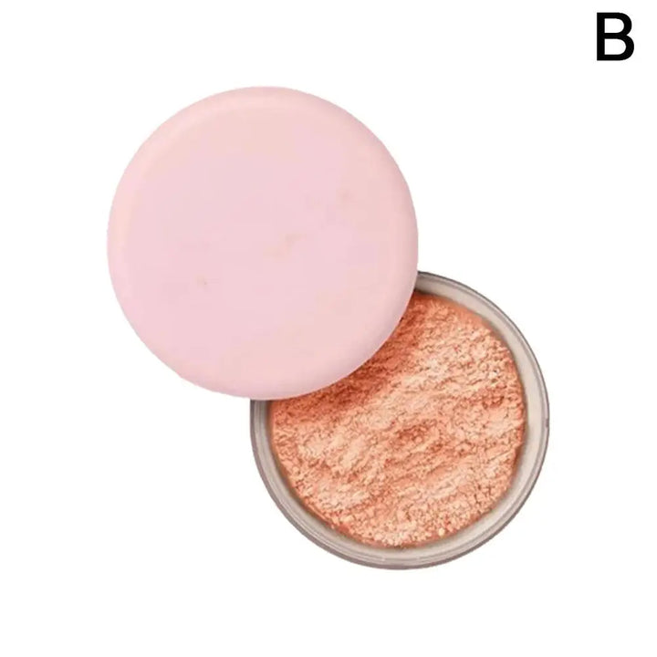 Pink Glitter Setting Powder Long Lasting Blurring Setting Powder Oil Control Natural Face Matte Shimmer Loose Powder Makeup