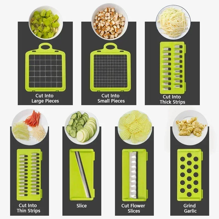 14/16 in 1 Multifunctional Vegetable Chopper Handle Food Grate Food Chopper Vegetable Slicer Dicer Cut Kitchen Items cocina