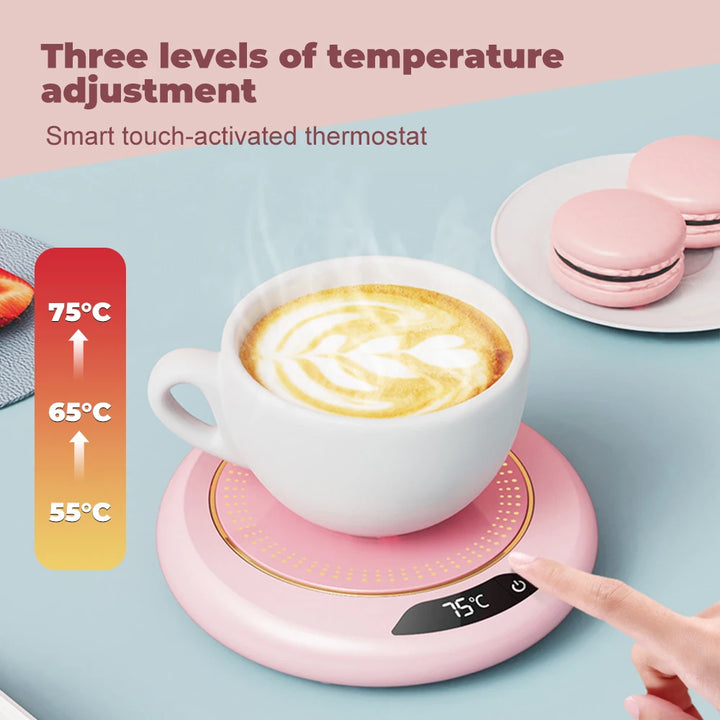 Smart Coffee Cup Warmers Electric 3-speed Temperature Mug Warmer Cup Heater Smart Electric Beverage Warmer Heating Coaster - Total Trends Fusion