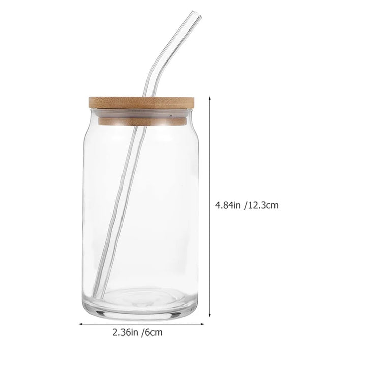 1 Pcs Available Mason Jars Coffee Mug with Straws Lids Iced Coffee Glasses Beverage Juice Cups for Cocktail Whiskey - Total Trends Fusion