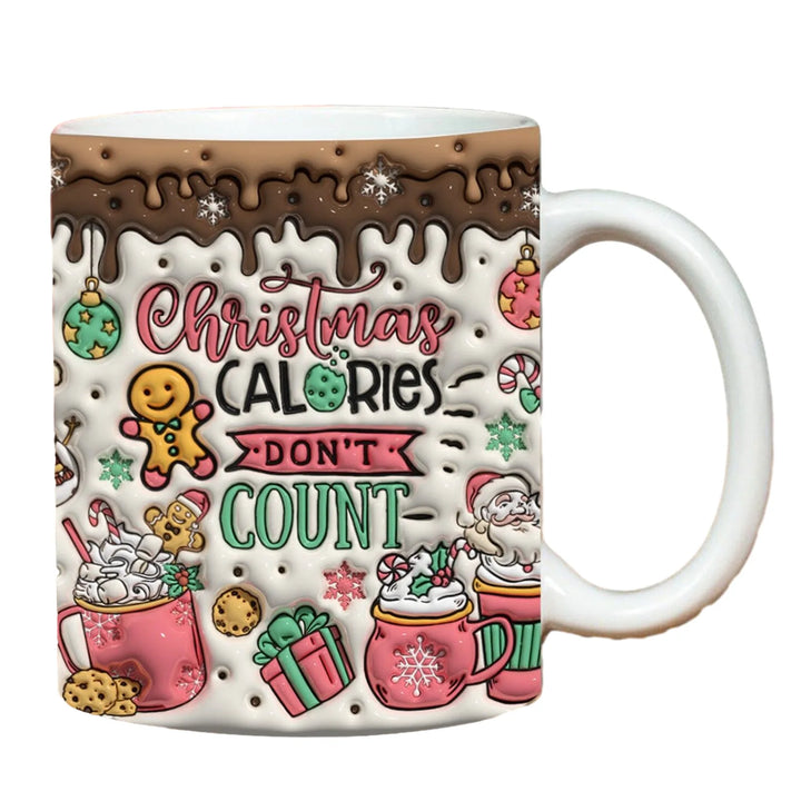 Christmas Holiday Mugs 3D Ceramic Christmas Coffee Cups With Handle Gingerbread Man Water Cups Hot Chocolate Mugs Christmas gift