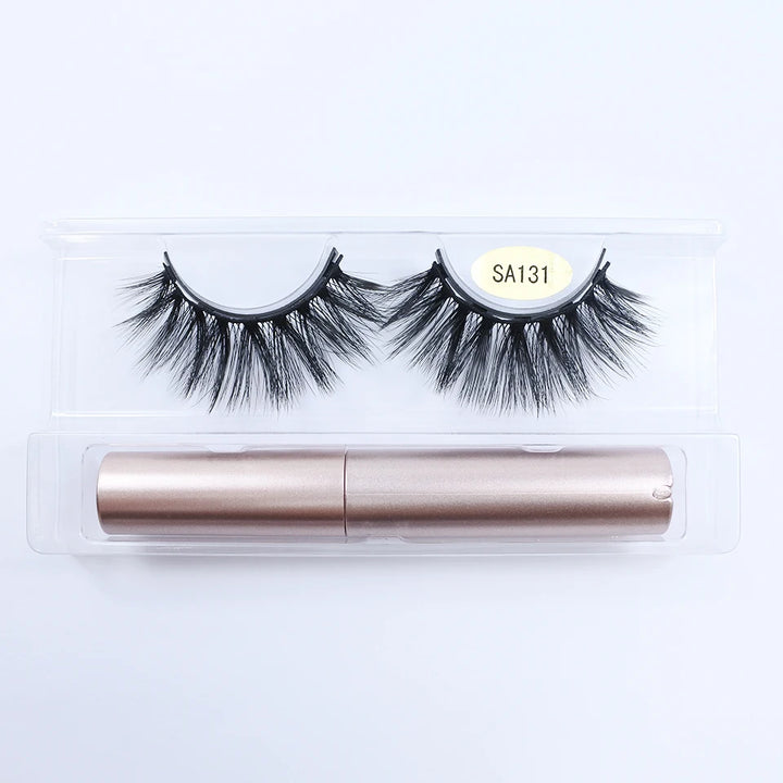 Magnetic Lashes Kit with Applicator Reusable 5 Magnets False Eyelashes Makeup Natual Effect Magnetic Eyelashes with Eyeliner - Total Trends Fusion