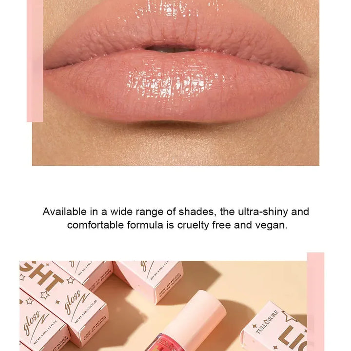 12-Color Lip Gloss Waterproof Long-lasting Moisturizing Lipstick Mirror Nude Lip Gloss Plain Lip Gloss Oil