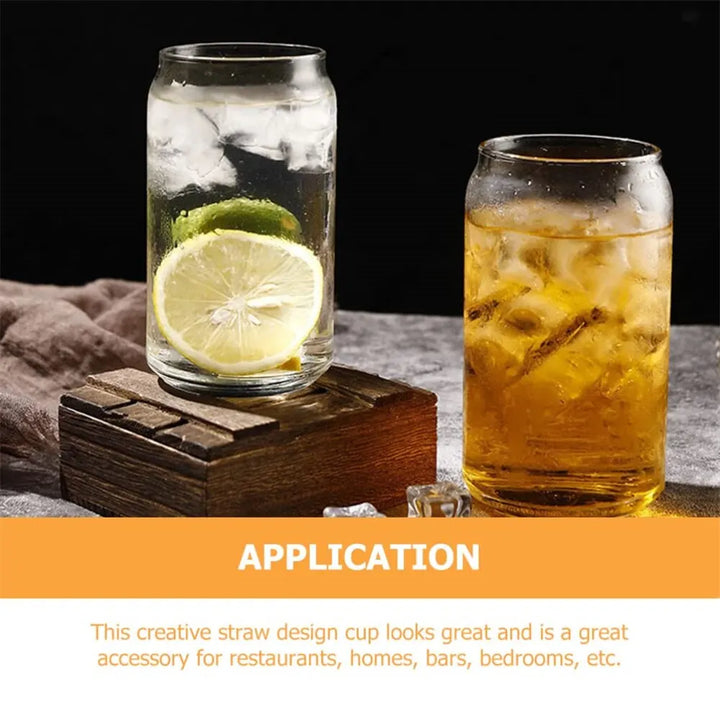 1 Pcs Available Mason Jars Coffee Mug with Straws Lids Iced Coffee Glasses Beverage Juice Cups for Cocktail Whiskey - Total Trends Fusion