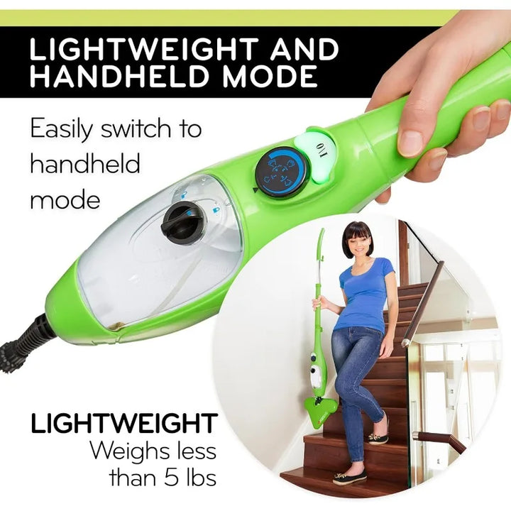 H2O X5 Steam Mop with Dualblast head and Handheld Steam Cleaner For Kitchen Tile Floors, Hardwood Floors, Grout Cleaner