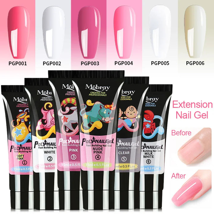 "Professional Gel Nail Set with UV LED Lamp | Semi-Permanent Gel Varnish & Nail Art Tools Kit" - Total Trends Fusion