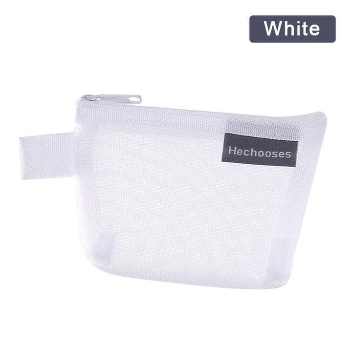 Transparent Mesh Portable Cosmetic Bags Mini Coin Bags Purse ID Credit Card Holder Key Earphone Storage Bag Small Makeup Pouch - Total Trends Fusion