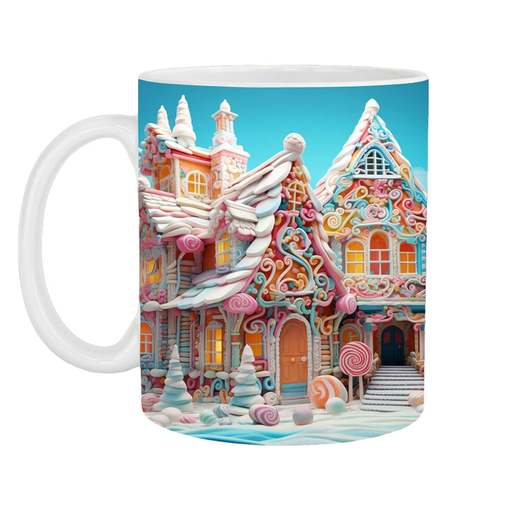 "3D Ceramic Christmas Holiday Mugs | Gingerbread Man Coffee Cups with Handle"