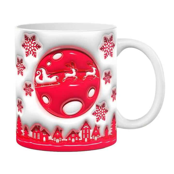 Christmas Holiday Mugs 3D Ceramic Christmas Coffee Cups With Handle Gingerbread Man Water Cups Hot Chocolate Mugs Christmas gift