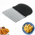 Stainless Steel Potato Chip Slicer Dough Vegetable Fruit Crinkle Wavy Kitchen Knife Cutter Chopper French Fry Maker Tools Gadget - Total Trends Fusion