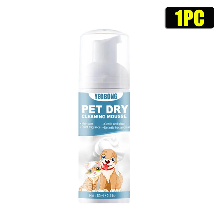 1-4PCS Pet Dry Shampoo Cat Dog Bath Dry Cleaning Foam Body Wash Leave-in Deodorant Pet Supplies Pet Products Pet Dry Shampoo