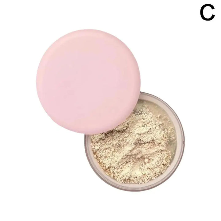 Pink Glitter Setting Powder Long Lasting Blurring Setting Powder Oil Control Natural Face Matte Shimmer Loose Powder Makeup