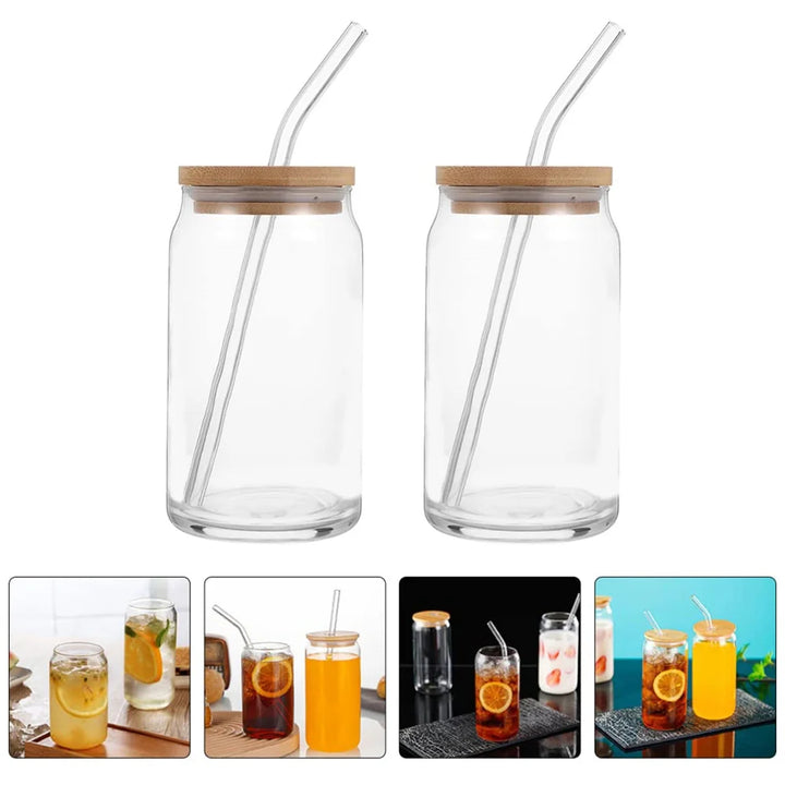 1 Pcs Available Mason Jars Coffee Mug with Straws Lids Iced Coffee Glasses Beverage Juice Cups for Cocktail Whiskey