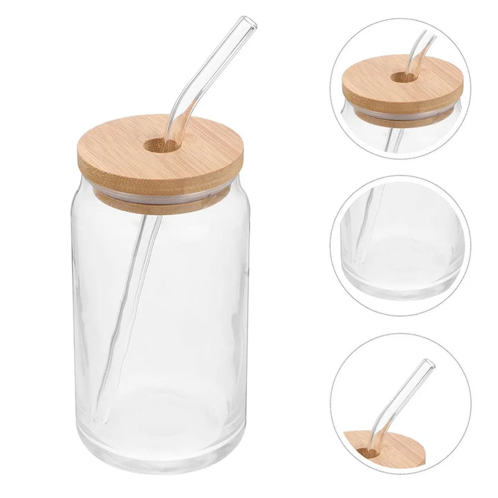 1 Pcs Available Mason Jars Coffee Mug with Straws Lids Iced Coffee Glasses Beverage Juice Cups for Cocktail Whiskey