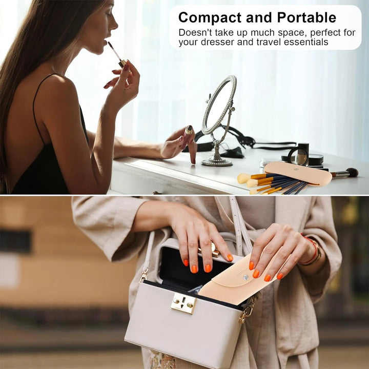 "Waterproof Silicone Cosmetic Bag | Portable Makeup Brush & Toiletries Organizer"