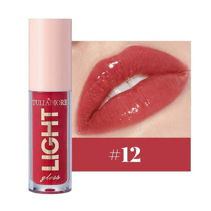 12-Color Lip Gloss Waterproof Long-lasting Moisturizing Lipstick Mirror Nude Lip Gloss Plain Lip Gloss Oil - Total Trends Fusion