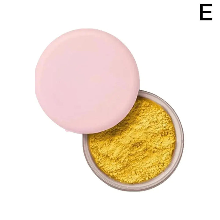 Pink Glitter Setting Powder Long Lasting Blurring Setting Powder Oil Control Natural Face Matte Shimmer Loose Powder Makeup