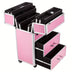 4-tier Lockable Cosmetic Makeup Train Case With Extendable Trays Pink For Beauty Salon - Total Trends Fusion